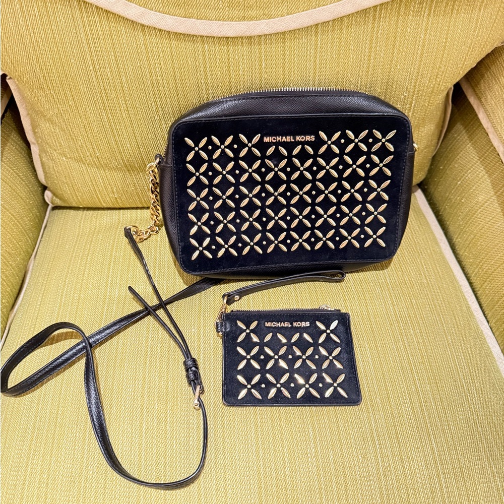 Michael Kors crossbody and wallet matching set
